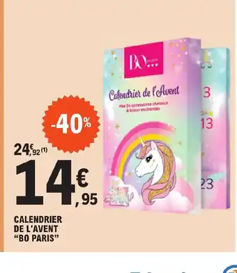 E.Leclerc CALENDRIER DE L'AVENT "BO PARIS" offre