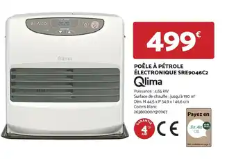 Bricomarché POÊLE À PÉTROLE ÉLECTRONIQUE SRE9046C2 offre