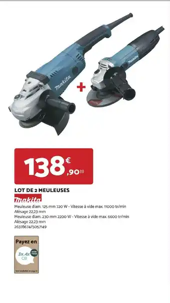 Bricomarché LOT DE 2 MEULEUSES offre