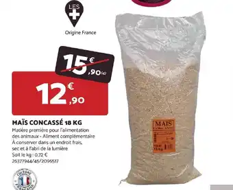 Bricomarché MAÏS CONCASSÉ 18 KG offre