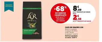 Super U CAFE EN GRAINS L'OR offre