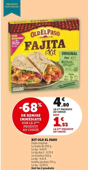 Super U KIT OLD EL PASO offre