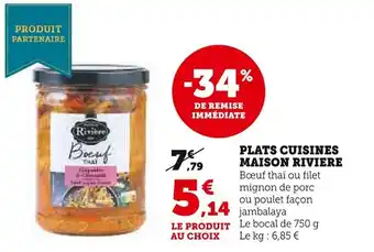 Super U PLATS CUISINES MAISON RIVIERE offre