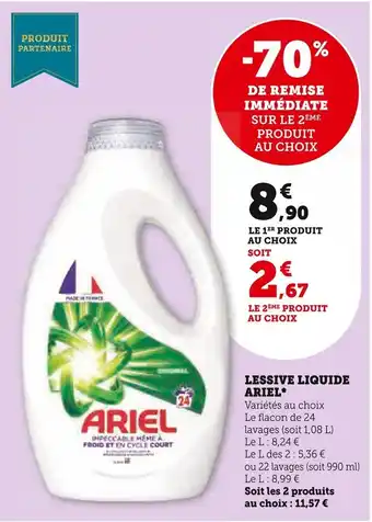 Super U LESSIVE LIQUIDE ARIEL offre