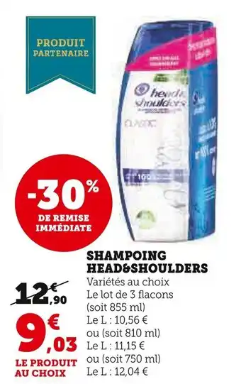 Super U SHAMPOING HEAD&SHOULDERS offre