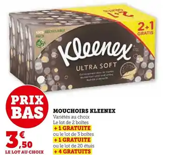 Super U MOUCHOIRS KLEENEX offre