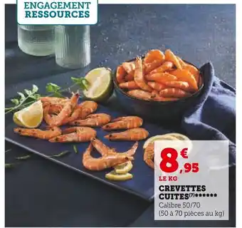 Super U CREVETTES CUITES(7) offre