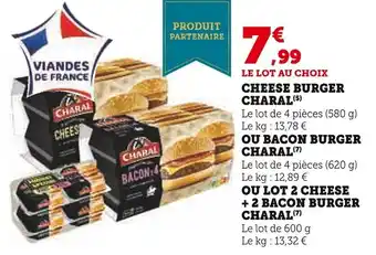 Super U CHEESE BURGER CHARAL(5) offre