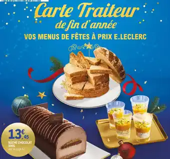 E.Leclerc BÛCHE CHOCOLAT 500G offre