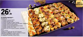 E.Leclerc 48 CANAPÉS PRESTIGE(¹)(²) offre