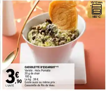 E.Leclerc CASSOLETTE D'ESCARGOT offre
