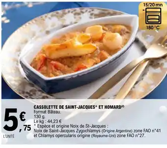 E.Leclerc CASSOLETTE DE SAINT-JACQUES* ET HOMARD offre