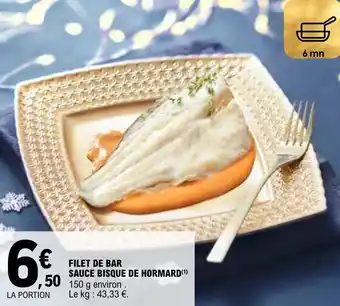 E.Leclerc FILET DE BAR SAUCE BISQUE DE HORMARD(¹) offre