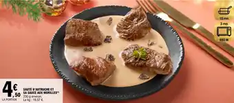 SAUTÉ D'AUTRUCHE ET SA SAUCE AUX MORILLES(¹)