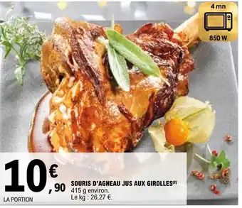 E.Leclerc SOURIS D'AGNEAU JUS AUX GIROLLES(²) offre