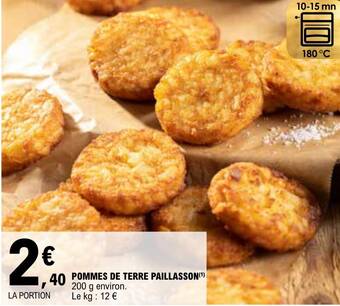 E.Leclerc POMMES DE TERRE PAILLASSON(¹) offre