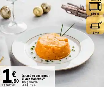 ÉCRASÉ AU BUTTERNUT ET AUX MARRONS(²)