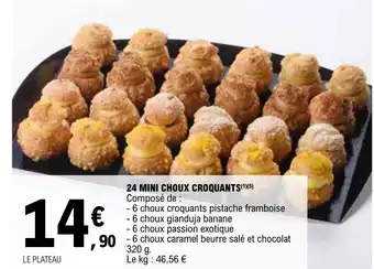 E.Leclerc 24 MINI CHOUX CROQUANTS(¹)(5) Composé de : offre