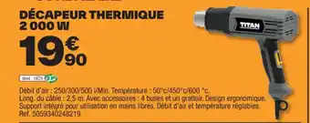 Brico Dépôt DÉCAPEUR THERMIQUE 2000 W offre
