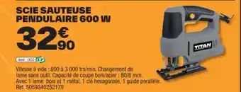 Brico Dépôt SCIE SAUTEUSE PENDULAIRE 600 W offre