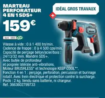 MARTEAU PERFORATEUR 4 EN 1 SDS+