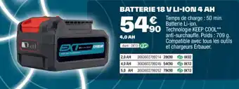 Brico Dépôt BATTERIE 18 V LI-ION 4 AH offre