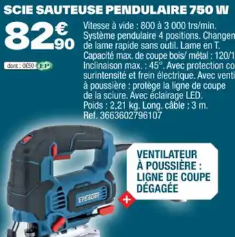 Brico Dépôt SCIE SAUTEUSE PENDULAIRE 750 W offre