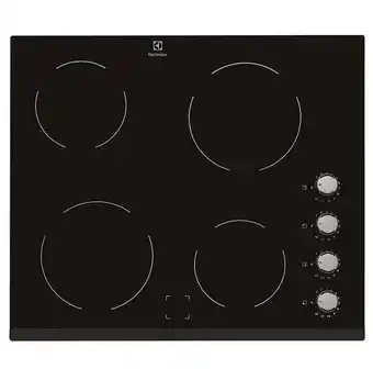 Bricorama Table de cuisson vitrocéramique 60cm 4 feux 6000w noir - ehv6140fok offre