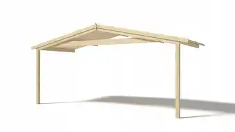 Bricorama Avant-toit en bois 5x2m pour le chalet de jardin 5m, couleur naturel offre