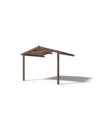 Bricorama Avant-toit en bois 3x3m pour le chalet de jardin 3m, traité, marron offre