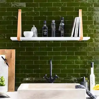 Bricorama Zellige marocain artisanal - vert impérial 5x15 cm - terre cuite format brique offre