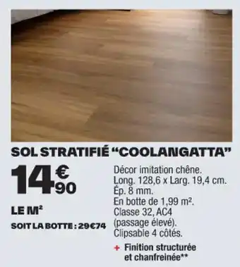 Brico Dépôt SOL STRATIFIÉ "COOLANGATTA" offre