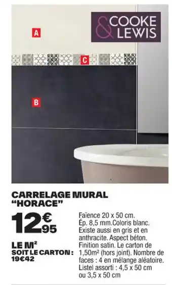 Brico Dépôt CARRELAGE MURAL "HORACE" offre