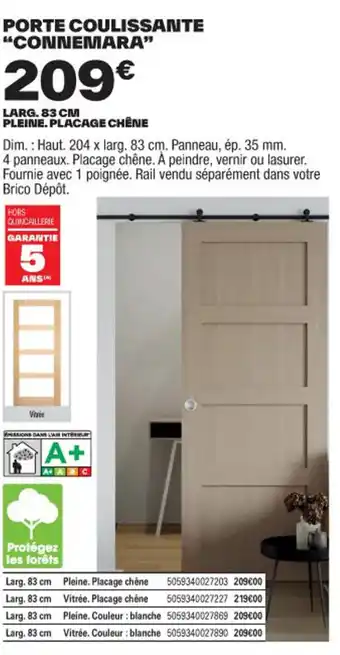 Brico Dépôt PORTE COULISSANTE "CONNEMARA" offre