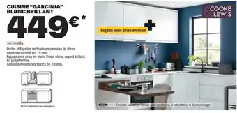 Brico Dépôt CUISINE "GARCINIA" BLANC BRILLANT offre