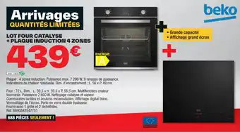 Brico Dépôt LOT FOUR CATALYSE + PLAQUE INDUCTION 4 ZONES offre