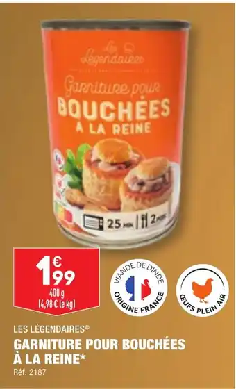 ALDI GARNITURE POUR BOUCHÉES À LA REINE* offre