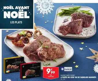 ALDI 4 PAVÉS DE CERF OU DE SANGLIER MARINÉS offre