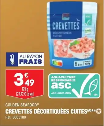 ALDI CREVETTES DÉCORTIQUÉES CUITES(A)*** offre