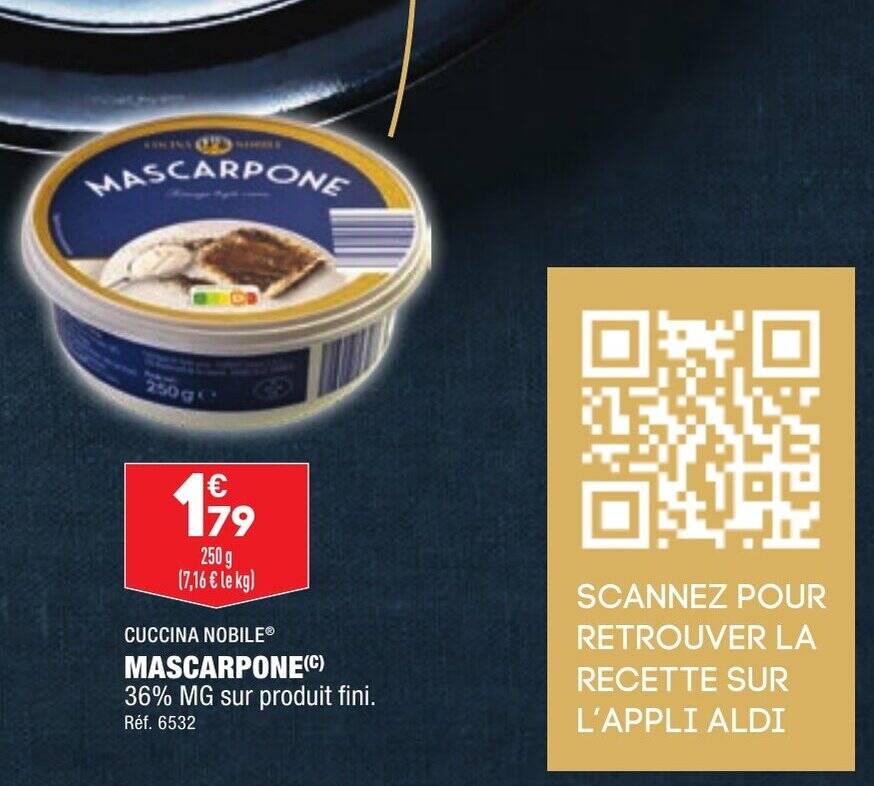 Promo MASCARPONE(C) chez ALDI