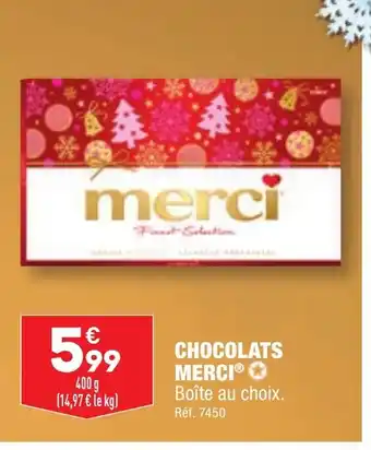 ALDI CHOCOLATS MERCI offre