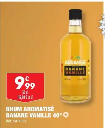 ALDI RHUM AROMATISÉ BANANE VANILLE 40° offre