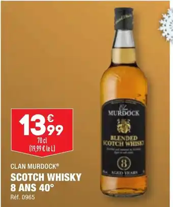 ALDI CLAN MURDOCKⓇ SCOTCH WHISKY 8 ANS 40° offre