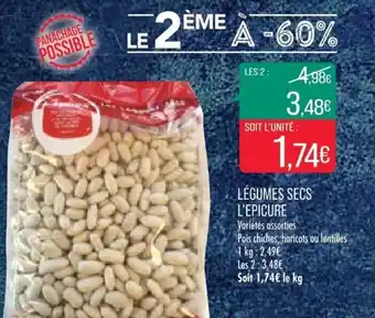 Match Légumes Secs L'Epicure offre