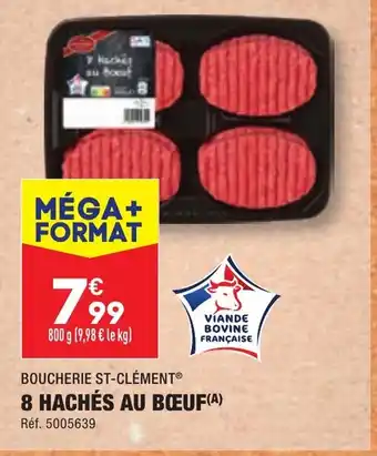 ALDI 8 HACHÉS AU BŒUF(A) offre