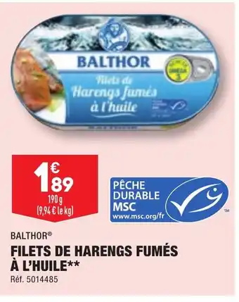 ALDI FILETS DE HARENGS FUMÉS À L'HUILE** offre