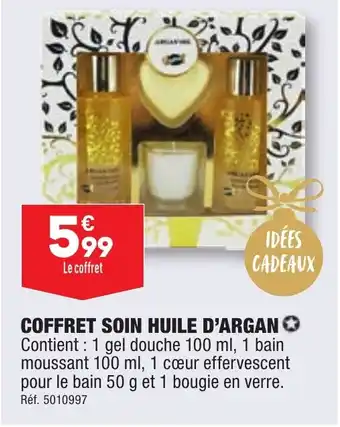 ALDI COFFRET SOIN HUILE D'ARGAN offre