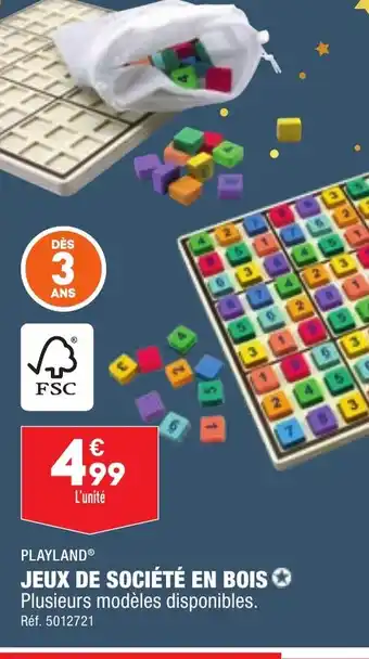 ALDI JEUX DE SOCIÉTÉ EN BOIS offre