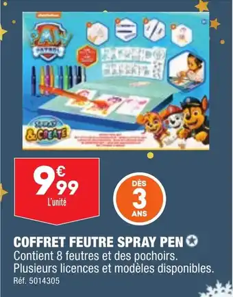 ALDI COFFRET FEUTRE SPRAY PEN offre