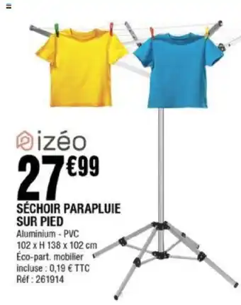 La Foir'Fouille SÉCHOIR PARAPLUIE SUR PIED offre